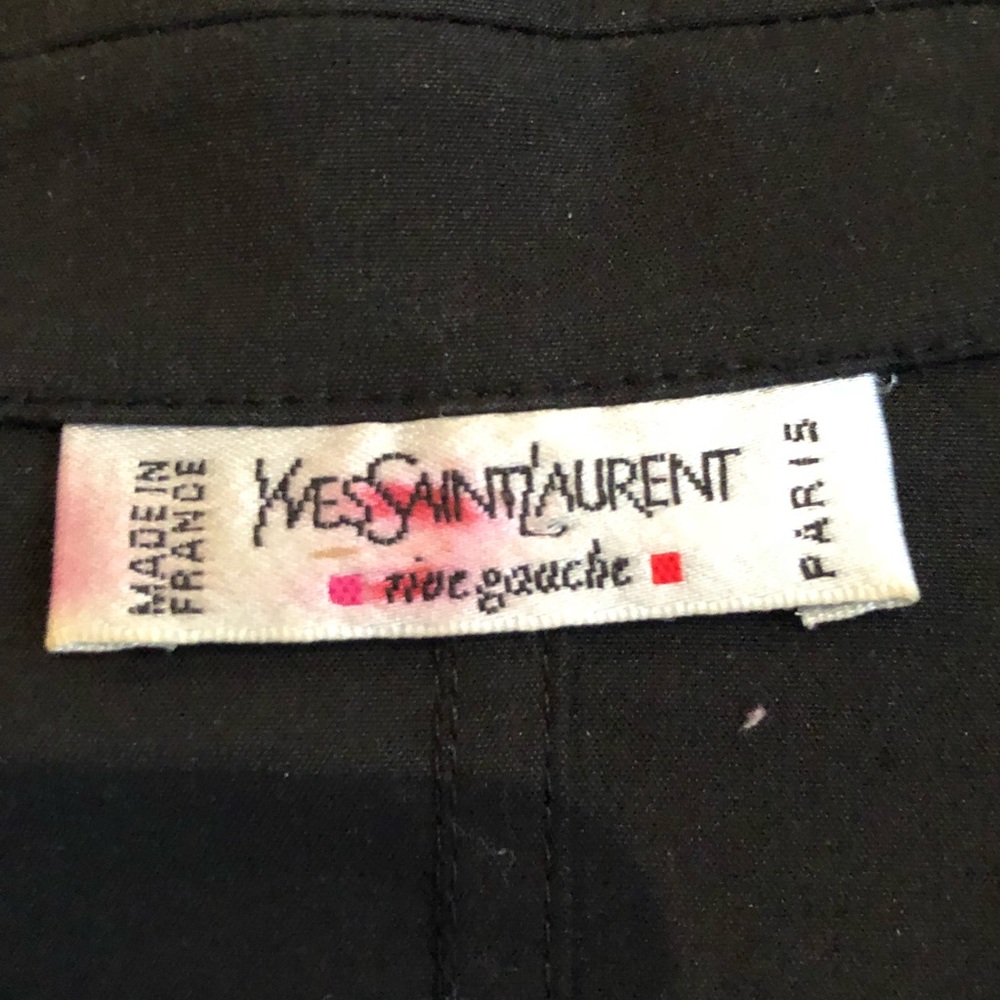 Yves Saint Laurent black Wrap blouse